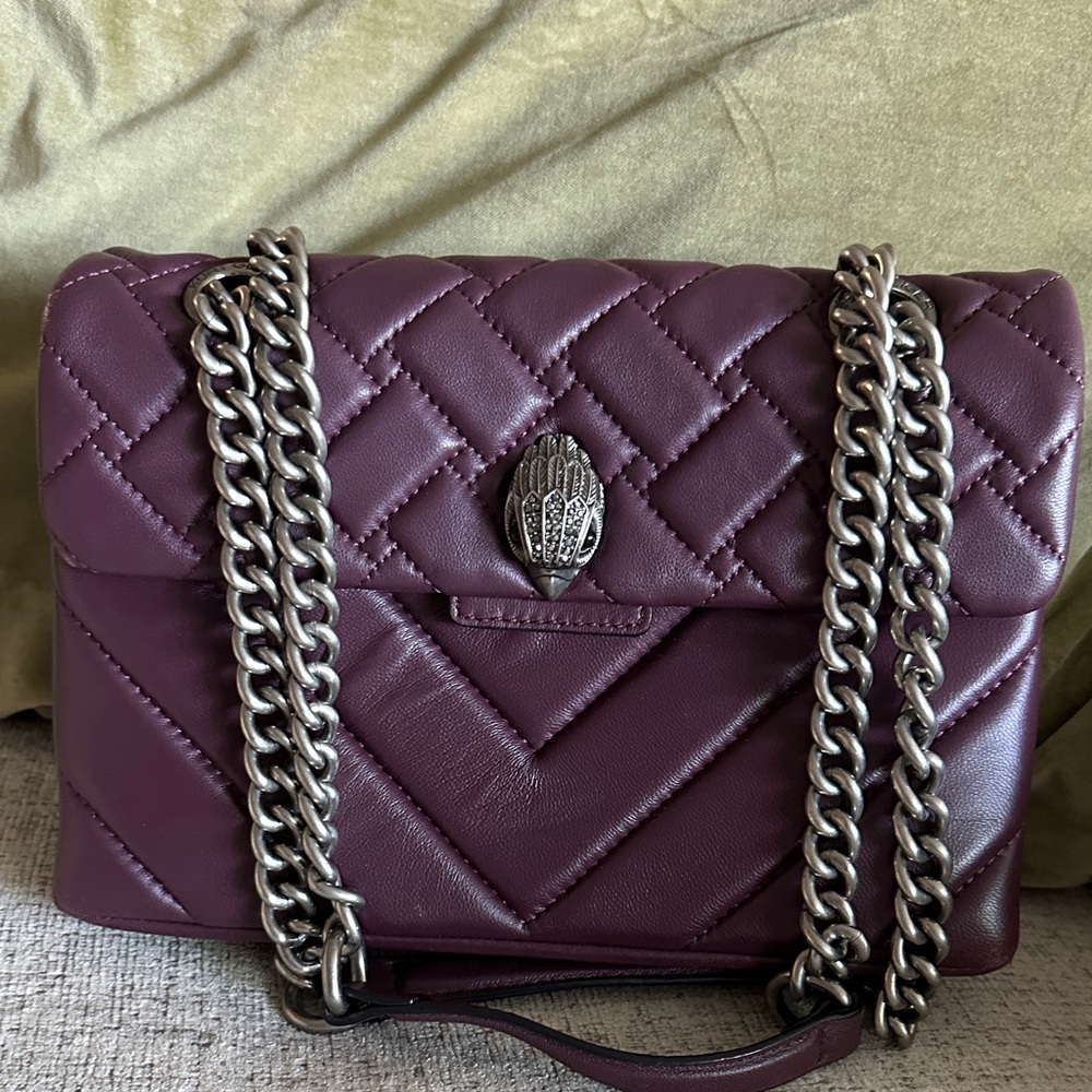 Kurt Geiger Plum Quilted Shoulder Bag